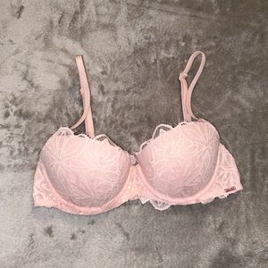 Pink Lace Bra